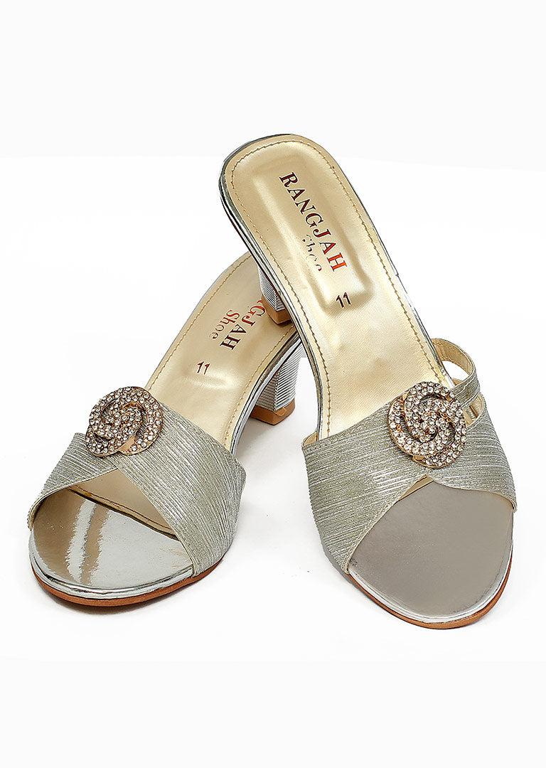 Silver Color Fancy Slippers-RS12