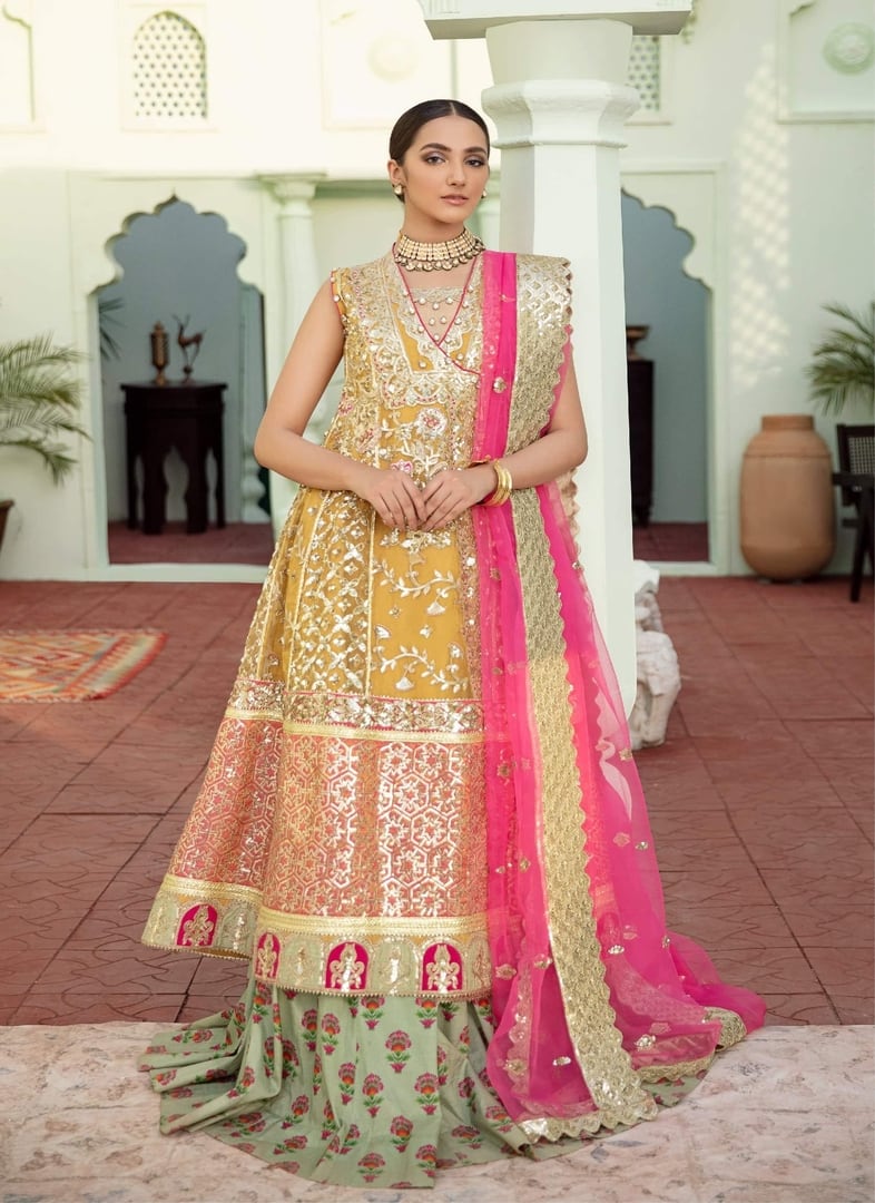 Readymade Luxury Mehndi Dress-MW07
