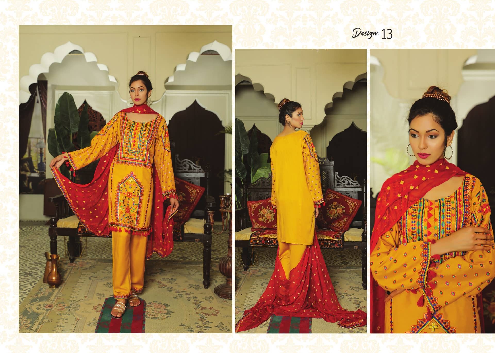 Ramadan Big sale Yellow Dress On By Rang Jah-KR7 - Rang Jah
