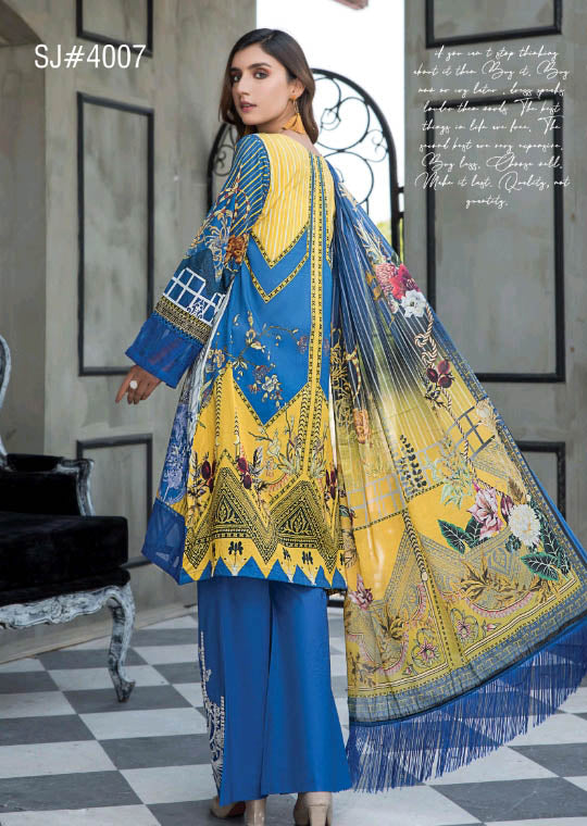 Readymade Embroidered Lawn Suit-SJ3